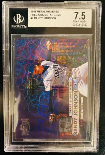 1998 Metal Universe Baseball Precious Metal Gems Randy Johnson #9 BGS 7.5
