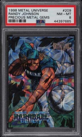 1998 Metal Universe Baseball Precious Metal Gems Randy Johnson #209 PSA 7