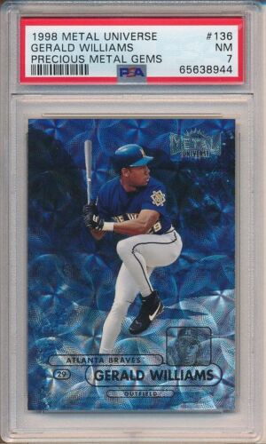 1998 Metal Universe Baseball Precious Metal Gems Gerald Williams #136 PSA 6.5
