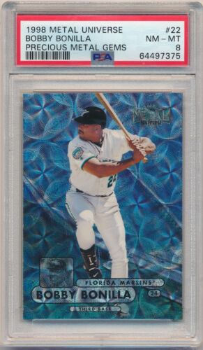 1998 Metal Universe Baseball Precious Metal Gems Bobby Bonilla #22 PSA 8