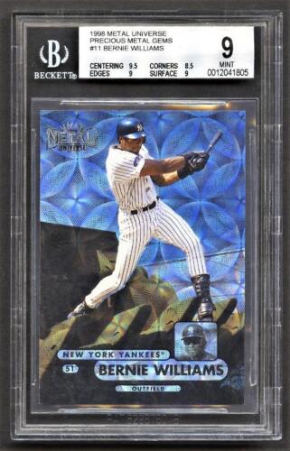 1998 Metal Universe Baseball Precious Metal Gems Bernie Williams #11 BGS 9