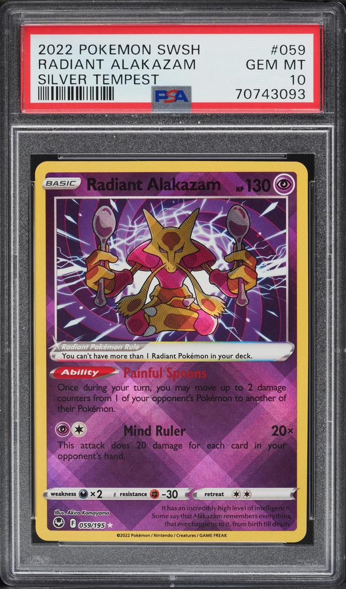 Radiant Alakazam 2022 Pokemon Silver Tempest