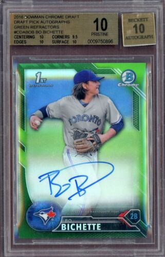 2016 Bowman Chrome Draft Baseball Green Bo Bichette #CDA-BOB