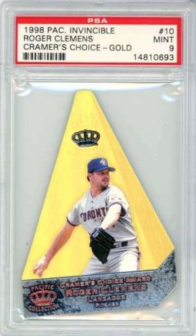 1998 Pacific Invincible Baseball Gold Roger Clemens #10 PSA 8.5