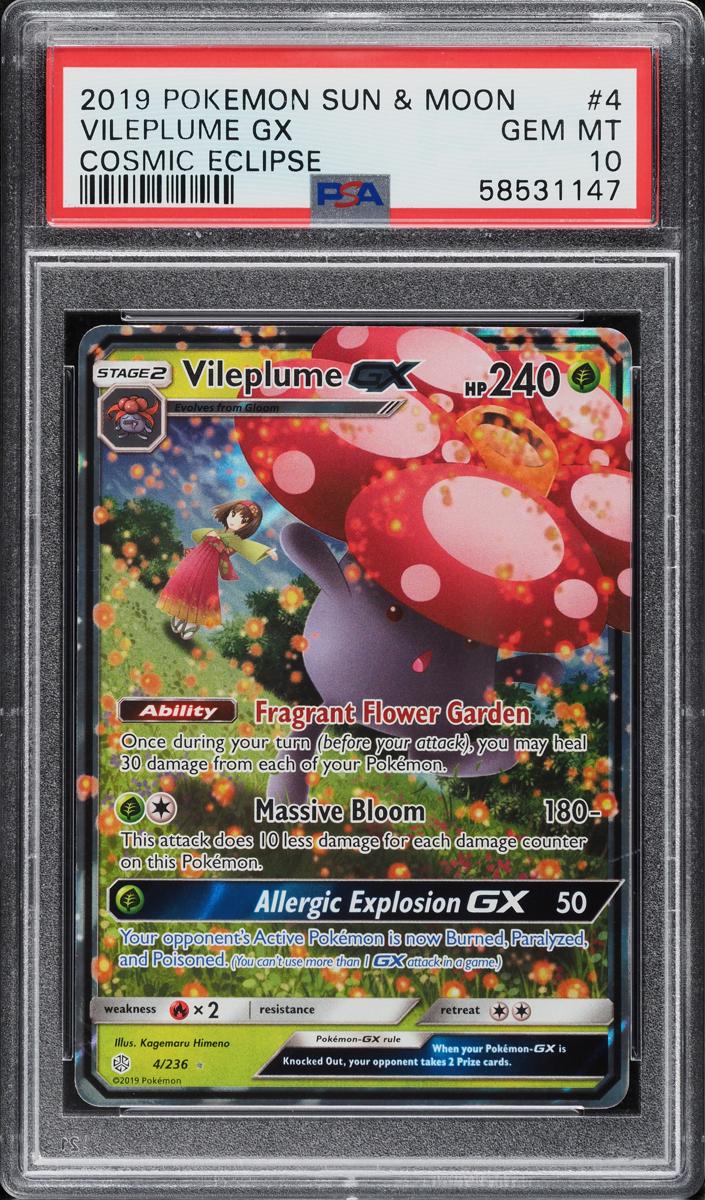 Vileplume GX Holo 2019 Pokemon Sun & Moon Cosmic Eclipse