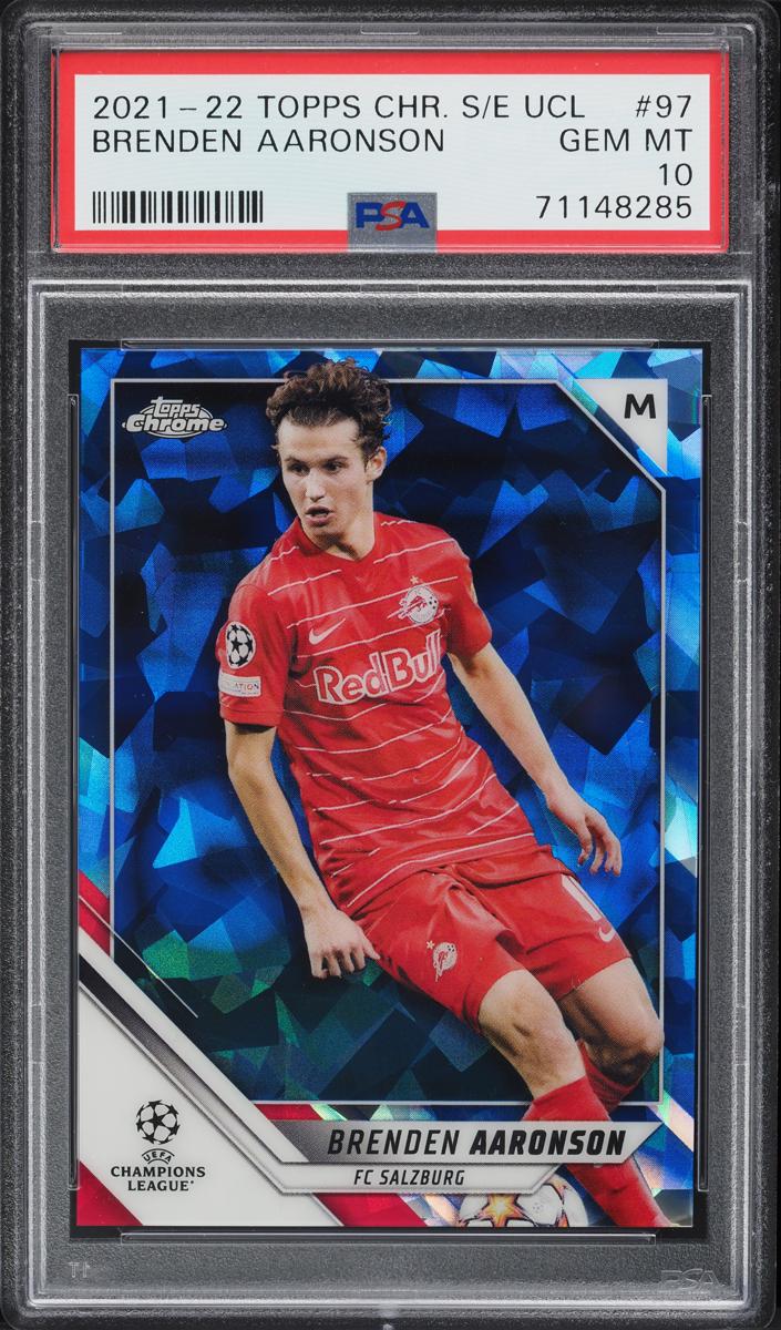 2021 Topps Chrome Sapphire UEFA Champions League Brenden Aaronson #97 card