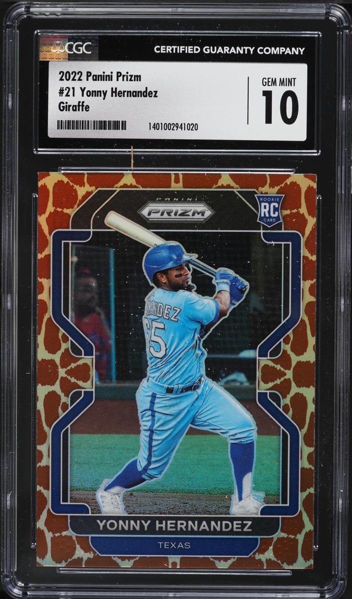2022 Panini Prizm Baseball Giraffe Yonny Hernandez #21 CGC 10