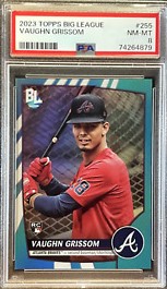 2023 Topps Big League Baseball Rare Blue Foil Vaughn Grissom #255 PSA 7.5