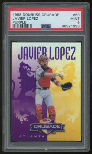 1998 Donruss Baseball Purple Javier Lopez #58 PSA 9