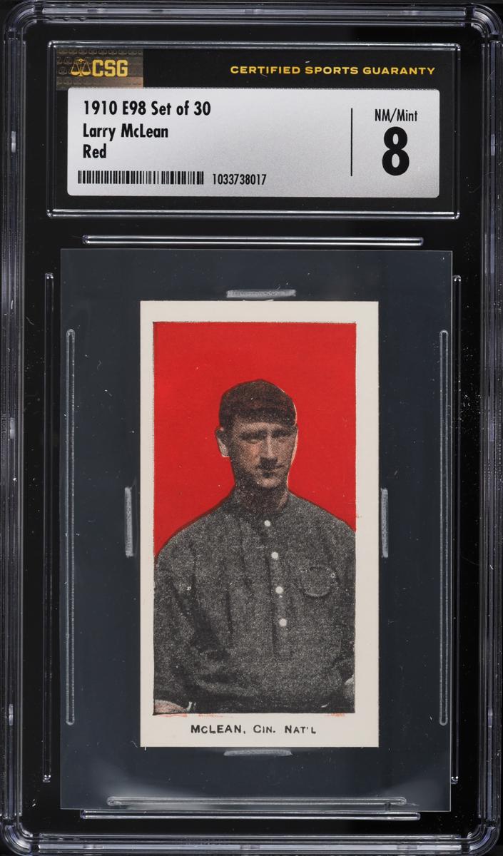 1910 E98 Baseball Red Larry McLean #22 PSA 5.5