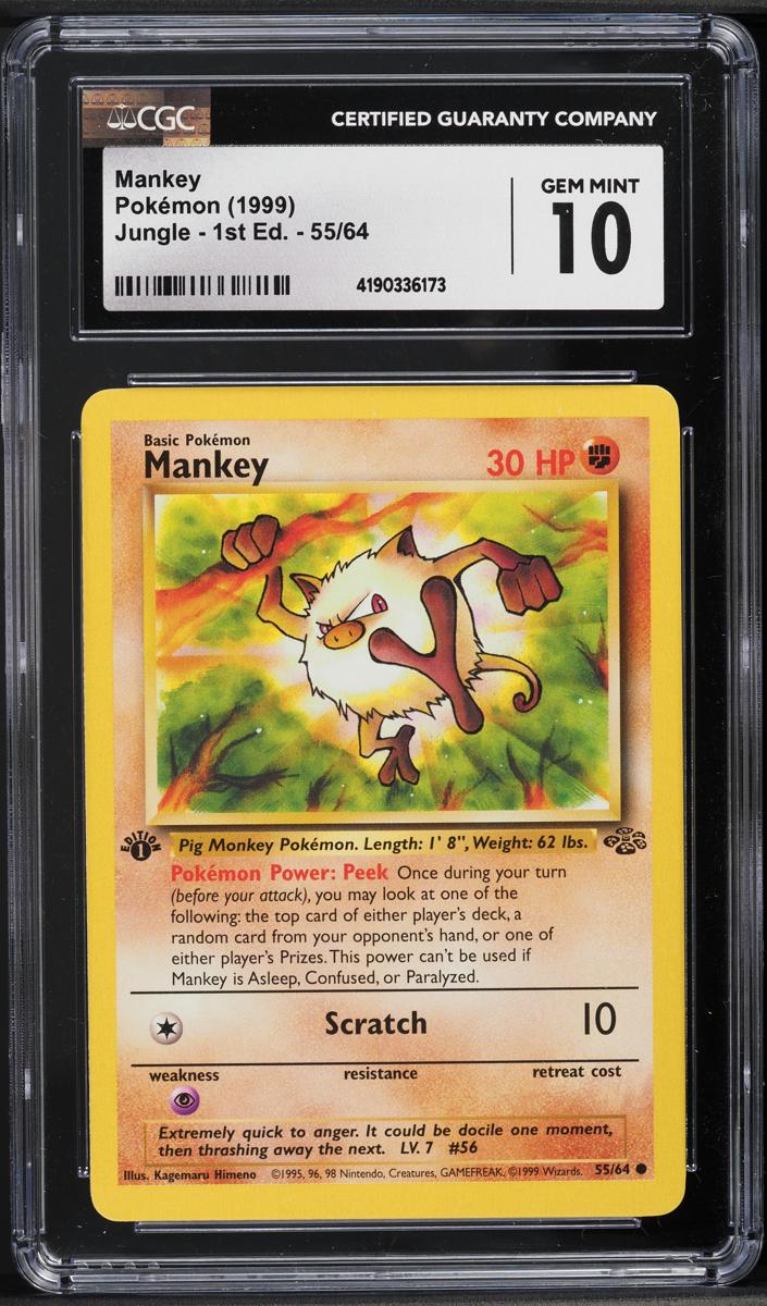 Mankey 1999 Pokemon Jungle 1st Edition