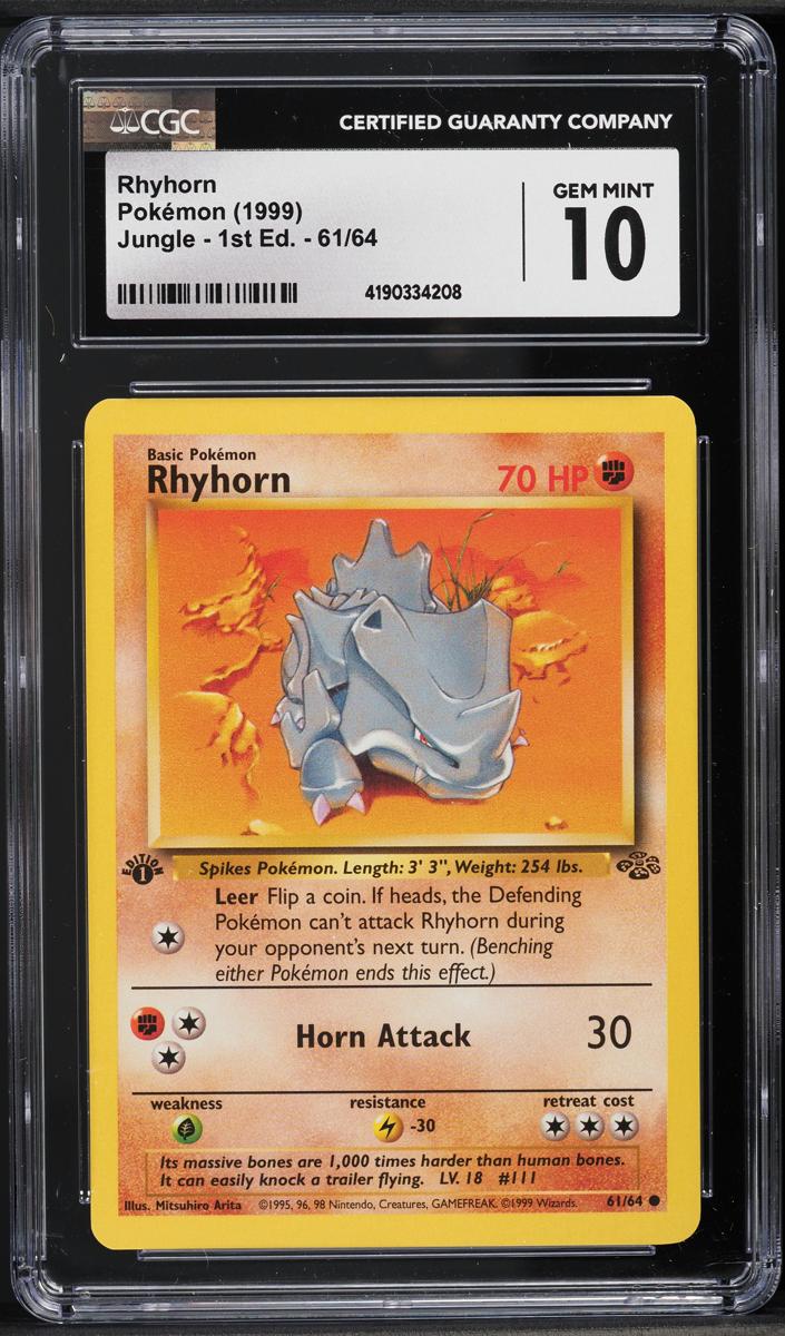 Rhyhorn 1999 Pokemon Jungle 1st Edition