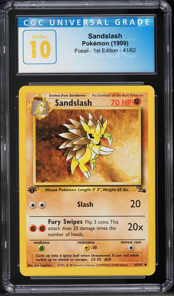 Sandslash 1999 Pokemon Fossil 1st Edition