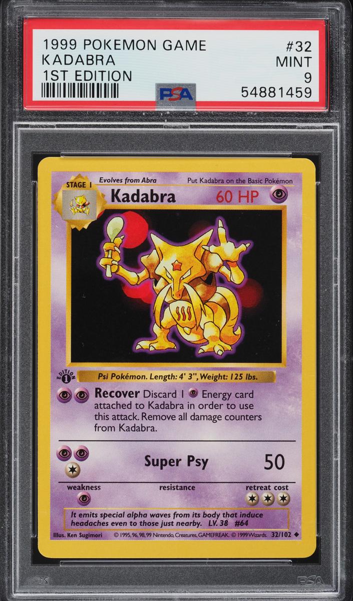 Kadabra 1999 Pokemon Base Set 1st Edition