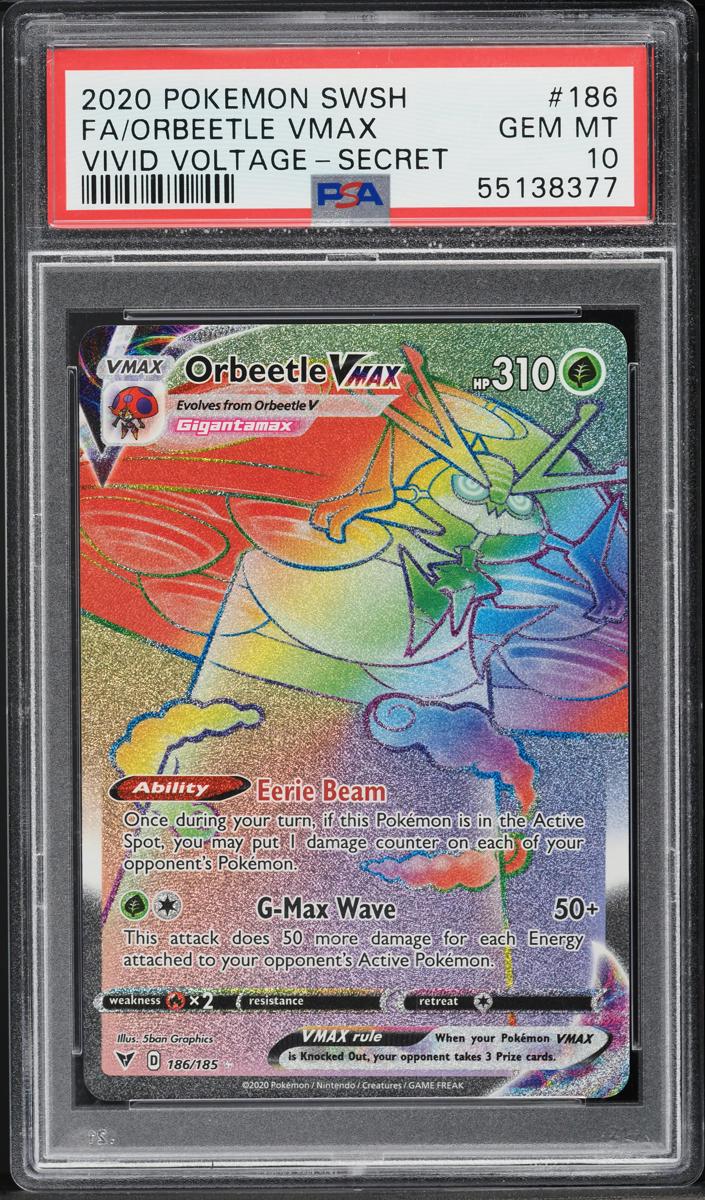 Orbeetle Vmax Holo Secret 2020 Pokemon Vivid Voltage Full Art