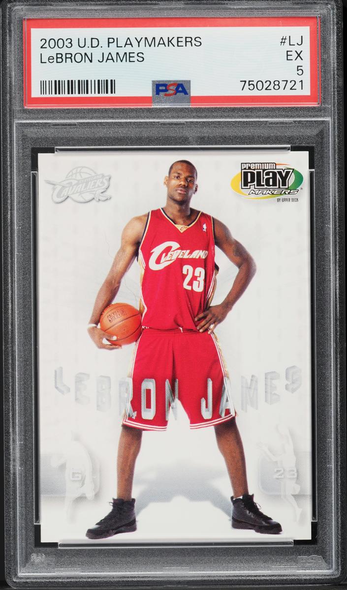 2003 UD Playmakers Lebron James #LJ-2003 card