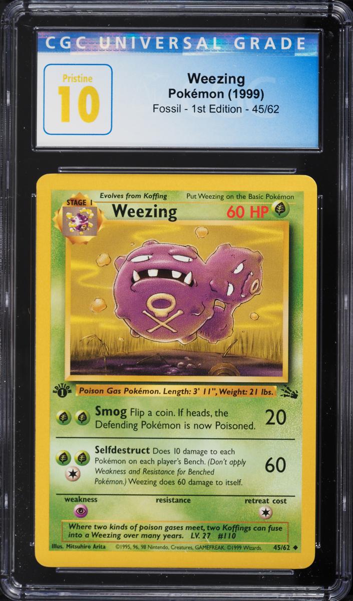 Weezing 1999 Pokemon Fossil 1st Edition