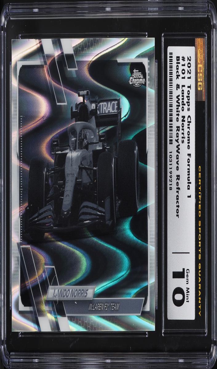 2021 Lando Norris [Black/White RayWave Refractor] #101