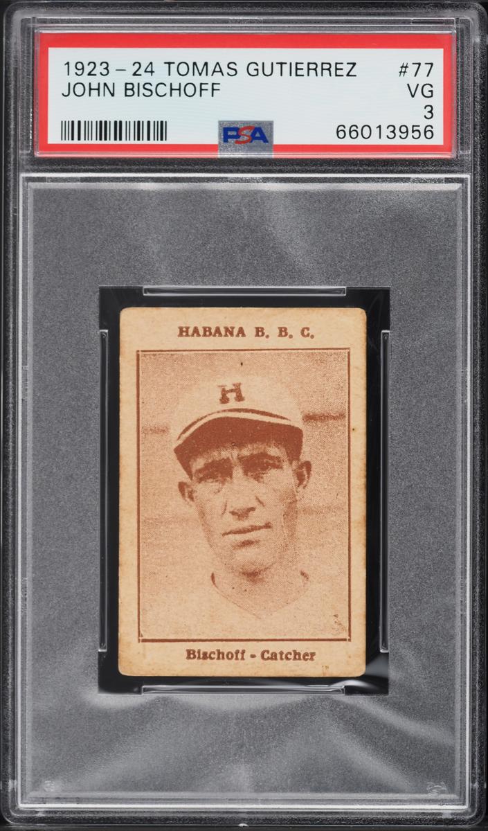 1923 Tomas Gutierrez Baseball John Bischoff #77 SGC 1.5