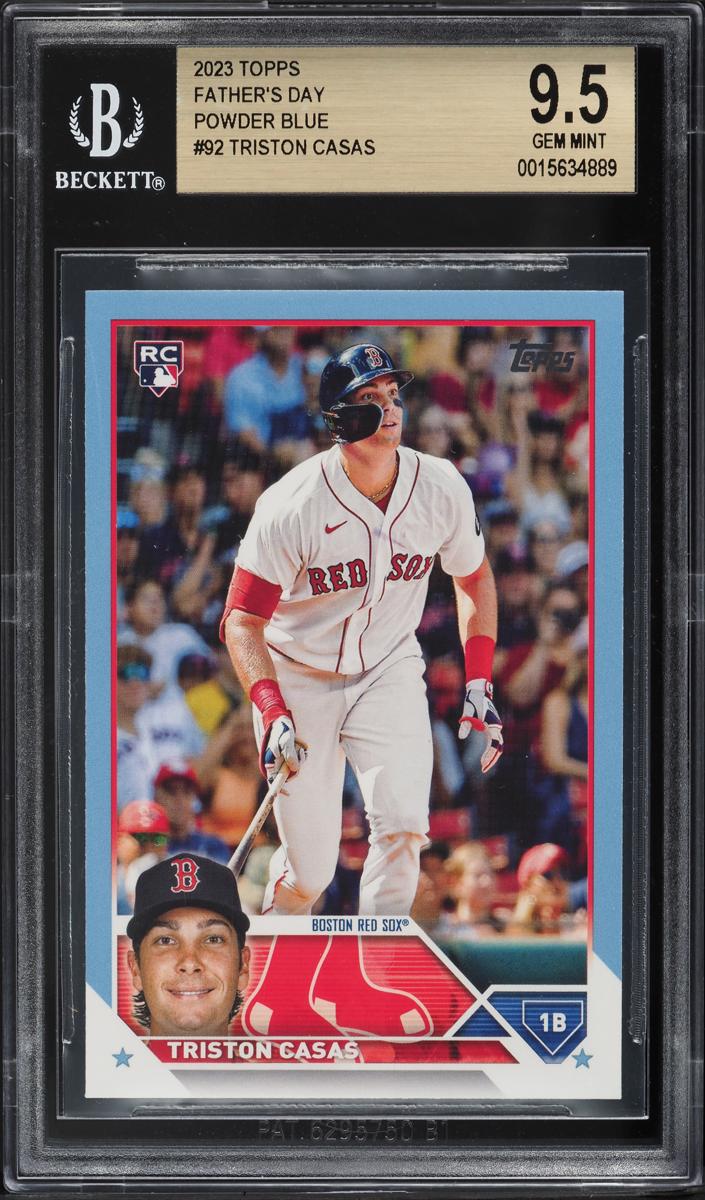 2023 Topps Baseball Father's Day Blue Triston Casas #92 BGS 9