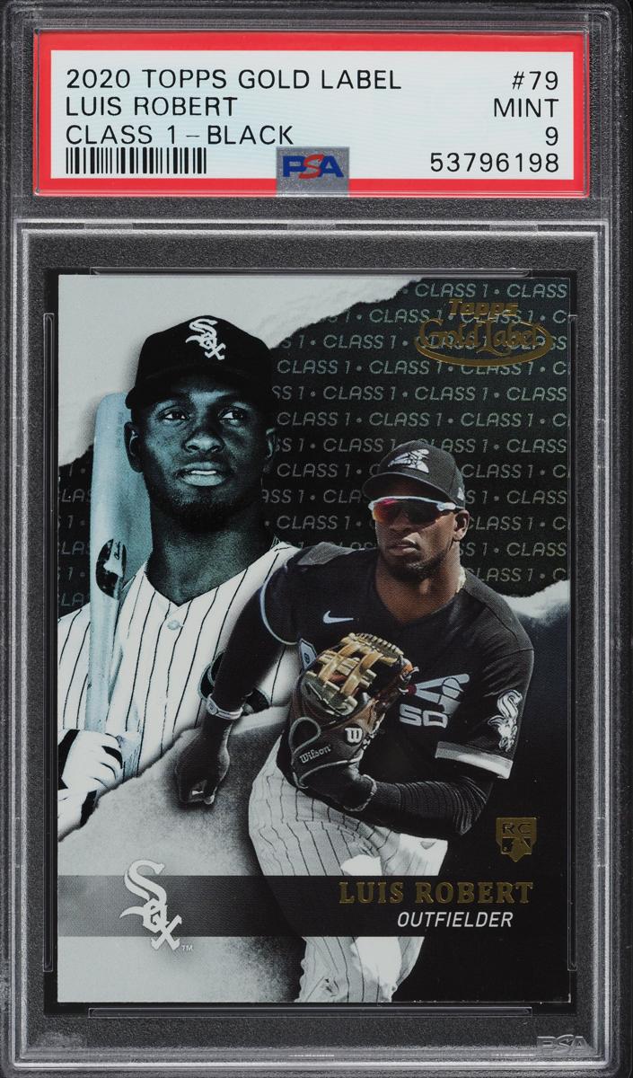2020 Topps Gold Label Baseball Black Luis Robert #79 PSA 9