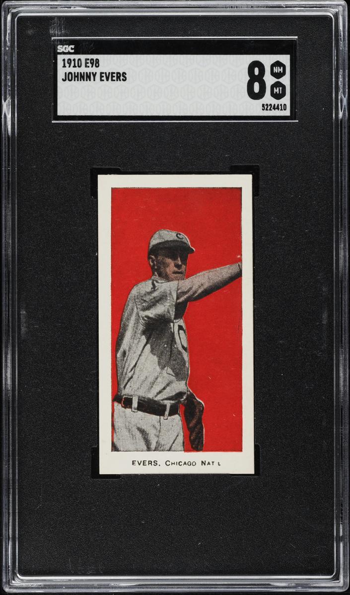 1910 E98 Baseball Red Johnny Evers #25 PSA 5.5