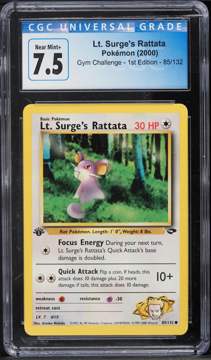 LT. Surge's Rattata 2000 Pokemon Gym Challenge 1st Edition