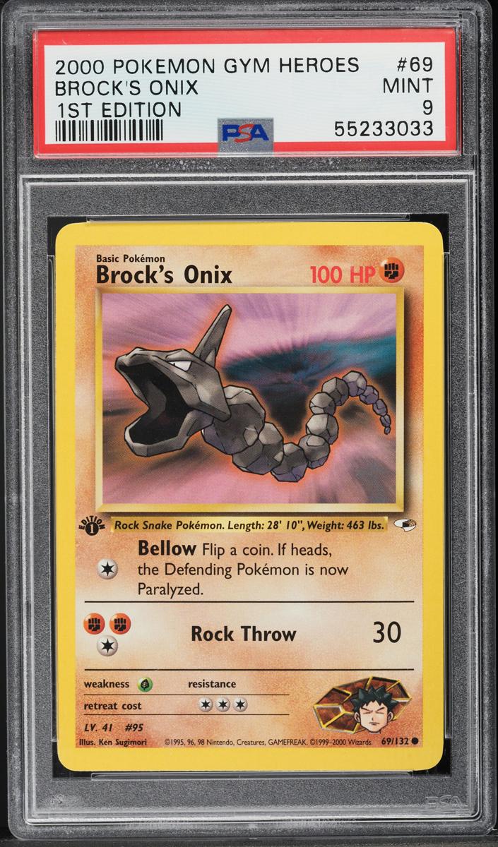 Brock's Onix 2000 Pokemon Gym Heroes 1st Edition