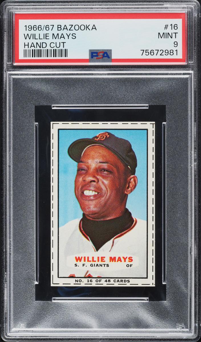 1966 Bazooka Baseball Willie Mays #16