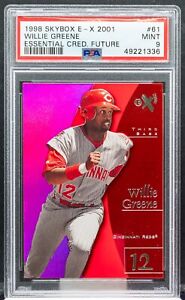 1998 Skybox E-X2001 Baseball Essential Credentials Future Willie Greene #61 BGS 9