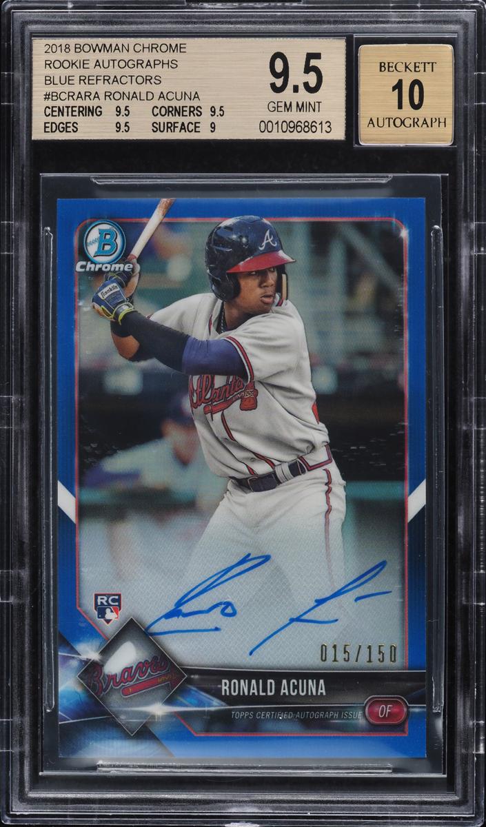 2018 Bowman Chrome Baseball Blue Ronald Acuna Jr. #BCRA-RA PSA 10