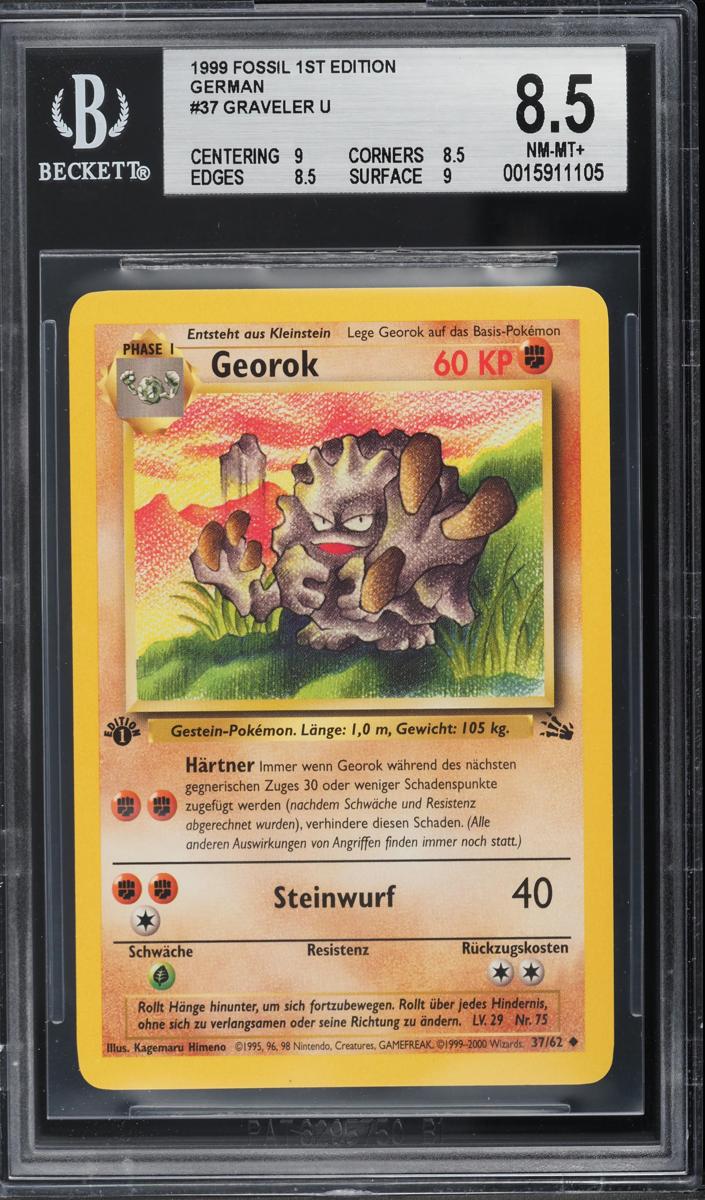 Graveler 1999 Pokemon Fossil 1st Edition