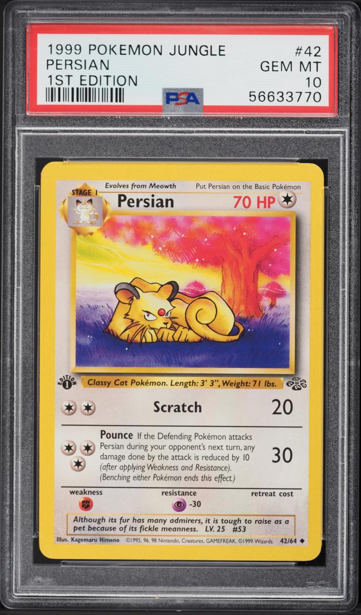 Persian 1999 Pokemon Jungle 1st Edition