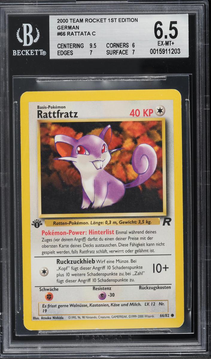 Rattata 2000 Pokemon Team Rocket 1st Edition