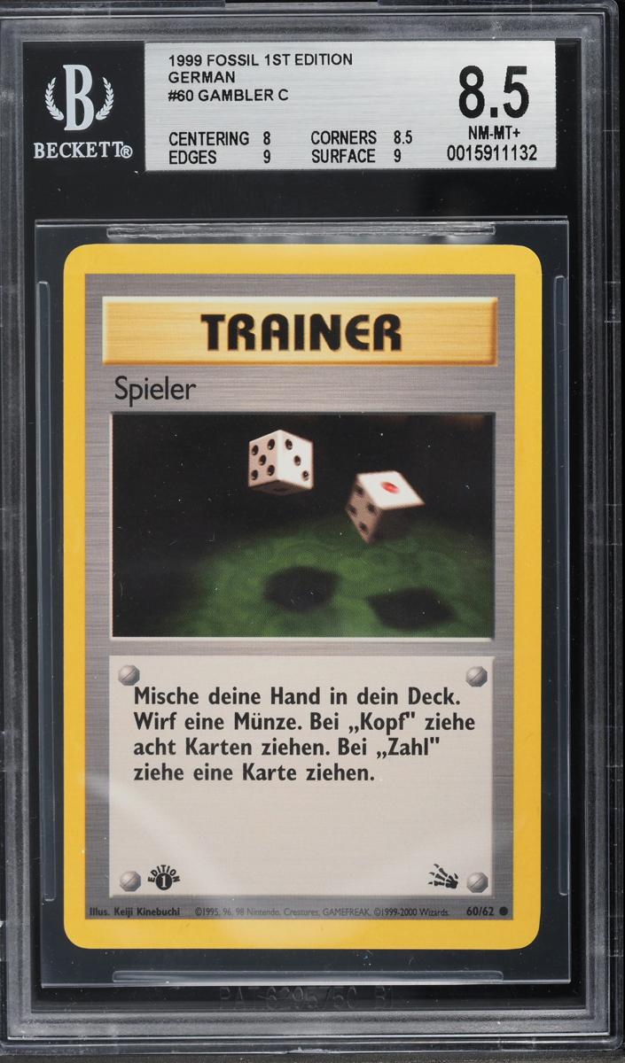 Gambler 1999 Pokemon Fossil 1st Edition