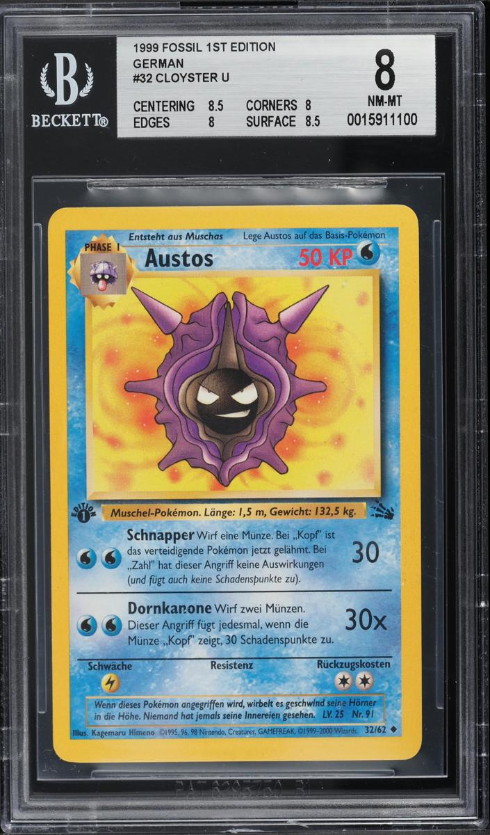 Cloyster 1999 Pokemon Fossil 1st Edition