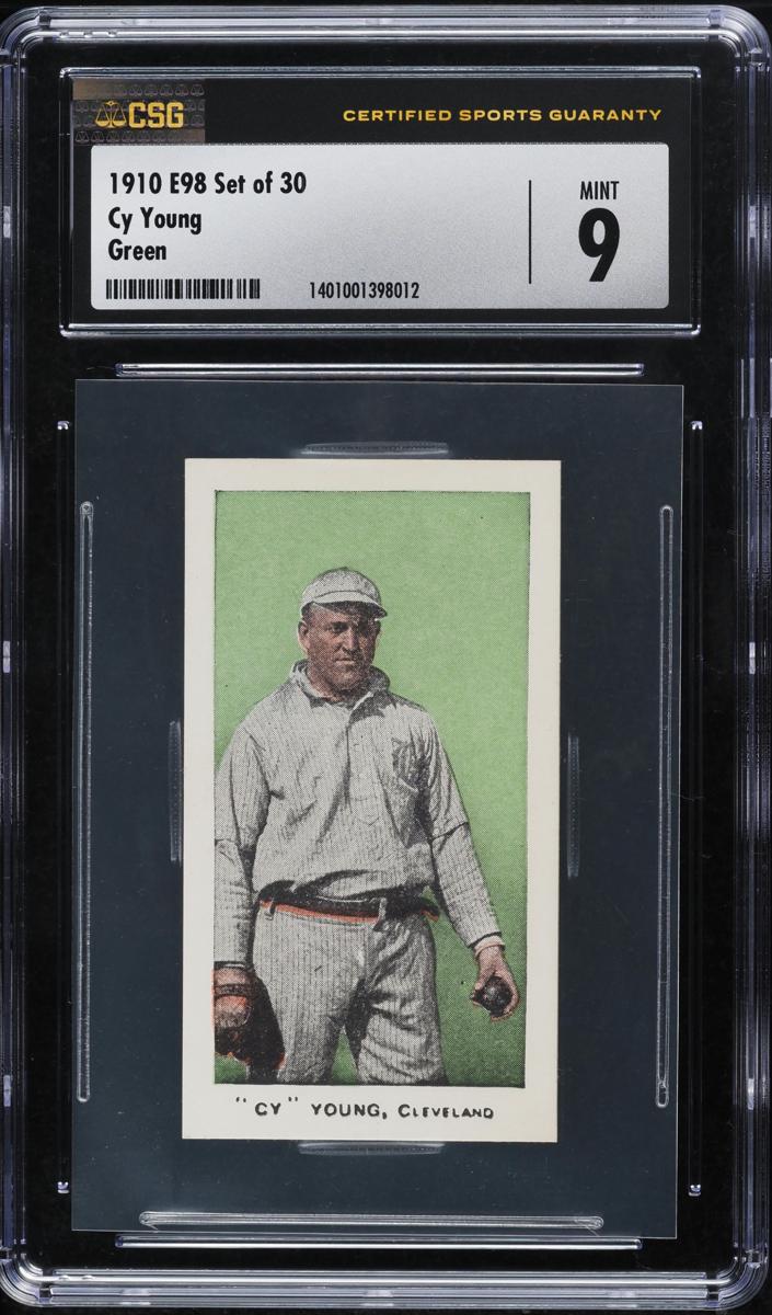 1910 E98 Baseball Green Cy Young #14 PSA 6
