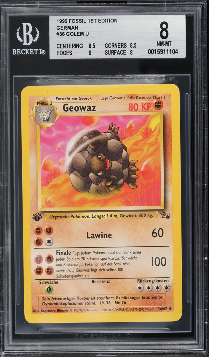 Golem 1999 Pokemon Fossil 1st Edition