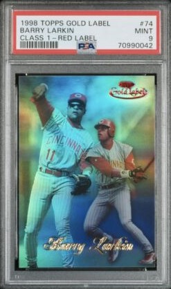 1998 Topps Gold Label Baseball Class 1 Red Barry Larkin #74 PSA 9