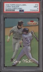 1998 Topps Gold Label Baseball Class 2 Red Larry Walker #72 PSA 8.5