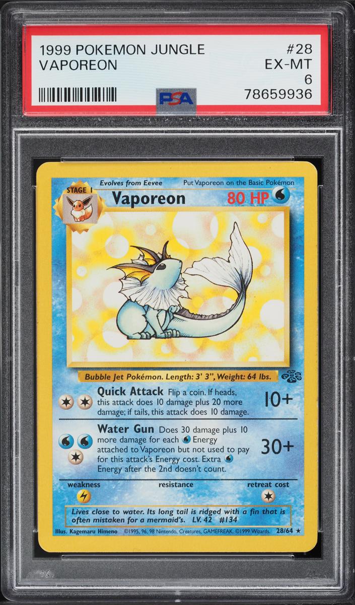 Vaporeon 1999 Pokemon Jungle