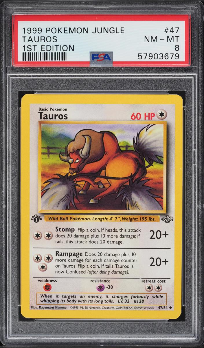 Tauros 1999 Pokemon Jungle 1st Edition