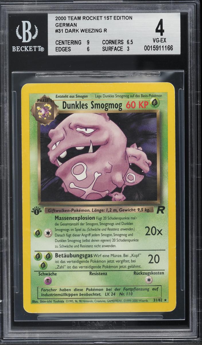 Dark Weezing 2000 Pokemon Team Rocket 1st Edition