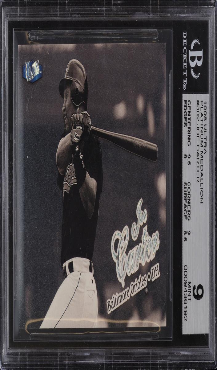 1998 Fleer Ultra Baseball Platinum Medallion Joe Carter #302 BGS 9