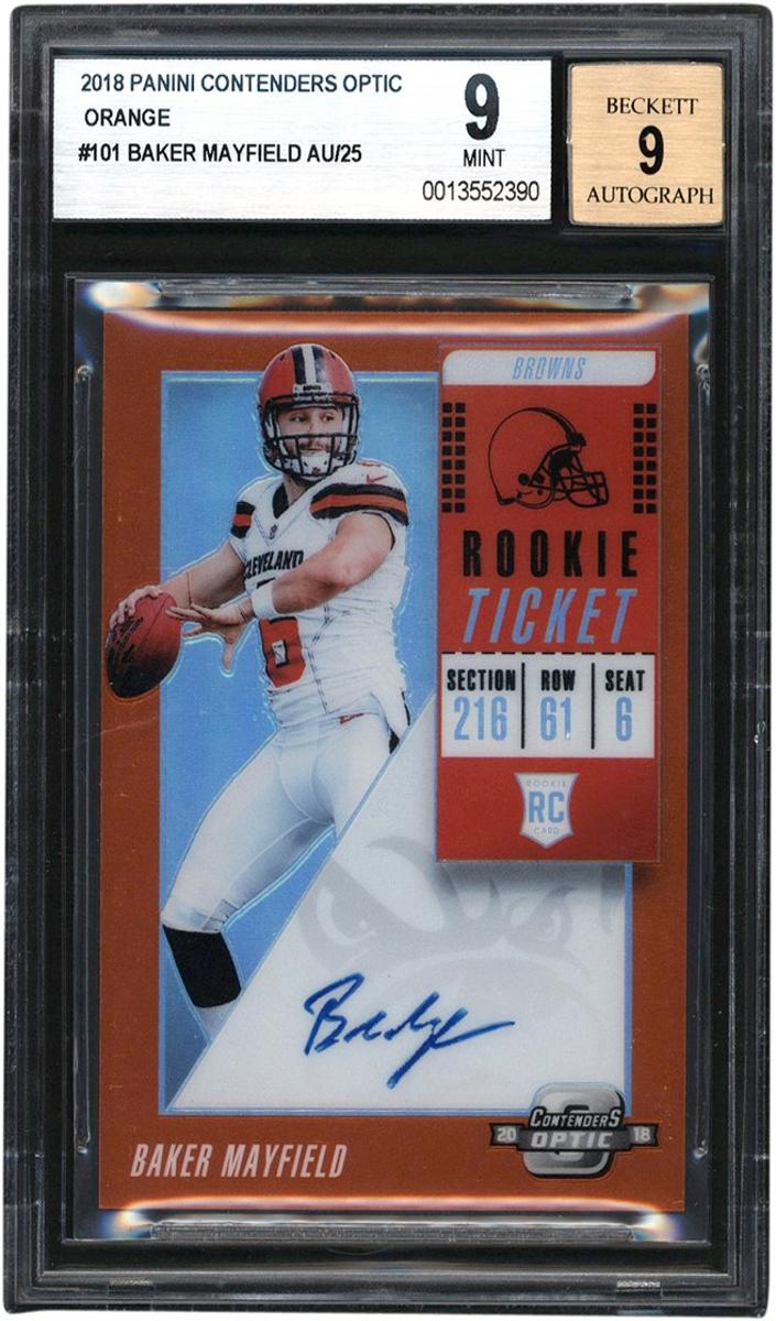 Baker Mayfield 2018 Panini Contenders Rookie Ticket RPS Autographs Football