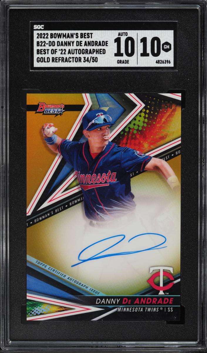 2022 Bowman's Best Baseball Gold Danny De Andrade #B22-DD SGC 9.5