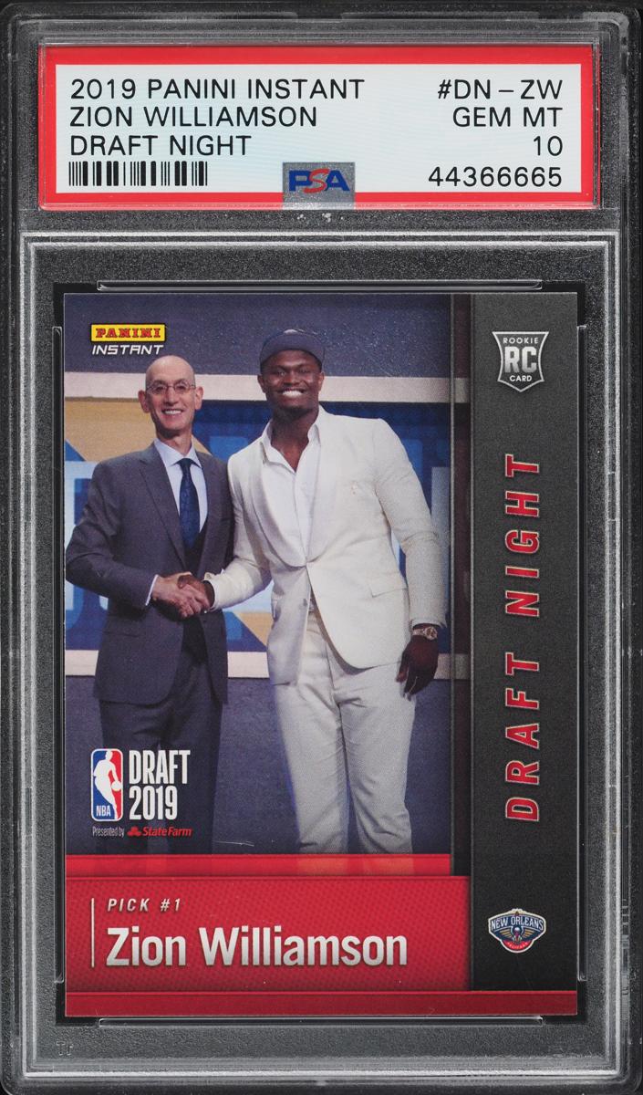 Zion Williamson - 2019 Panini Instant NBA Draft Night Basketball