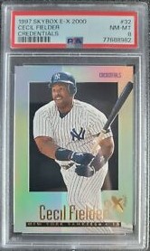 1997 Skybox E-X2000 Baseball Credentials Cecil Fielder #32