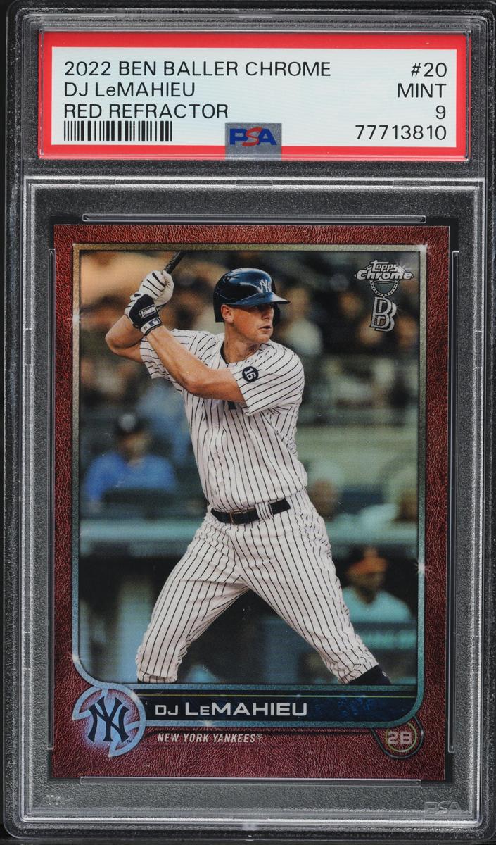 2022 Topps Chrome Baseball Red DJ LeMahieu #20 PSA 9