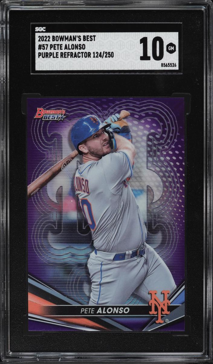 2022 Bowman's Best Baseball Purple Pete Alonso #57 SGC 9.5